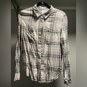 Women’s RVCA off white & grey flannel